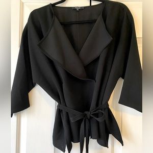 Madewell Tie Front Peplum Style Top